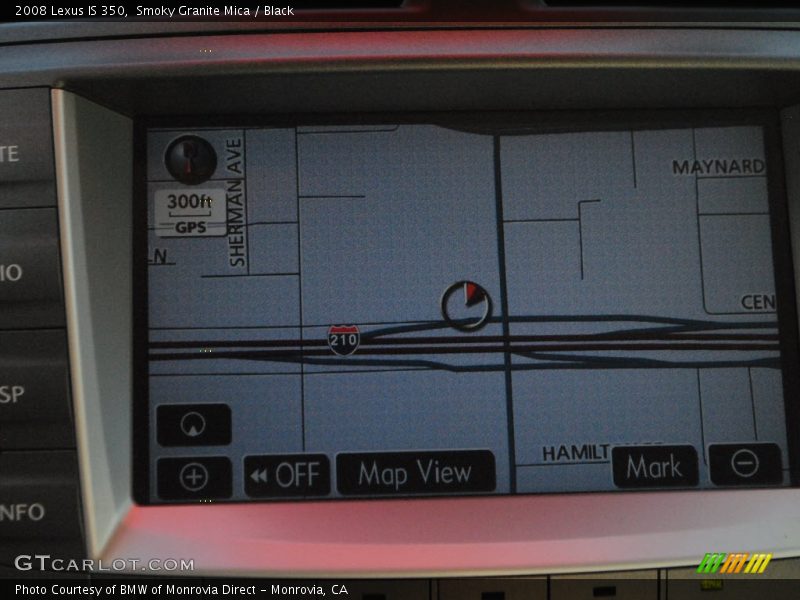 Smoky Granite Mica / Black 2008 Lexus IS 350