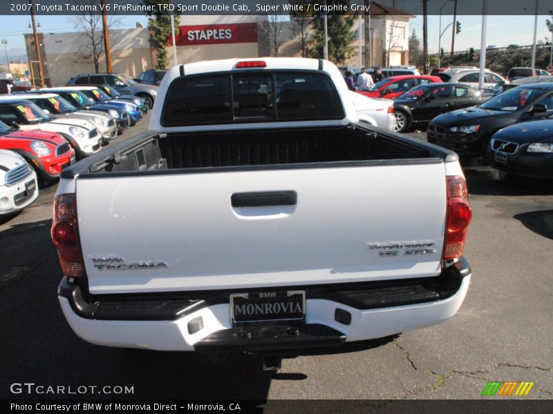 Super White / Graphite Gray 2007 Toyota Tacoma V6 PreRunner TRD Sport Double Cab