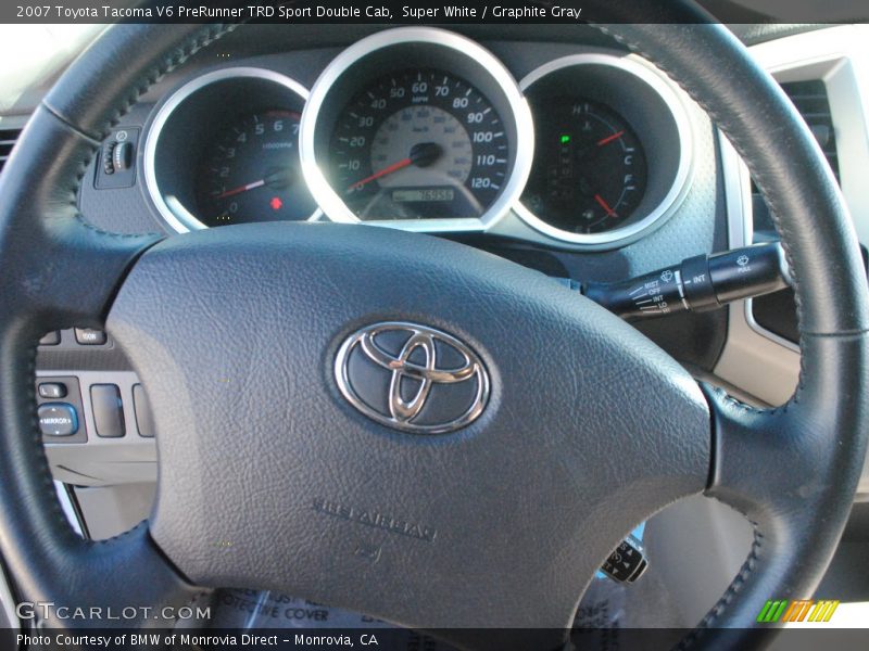 Super White / Graphite Gray 2007 Toyota Tacoma V6 PreRunner TRD Sport Double Cab