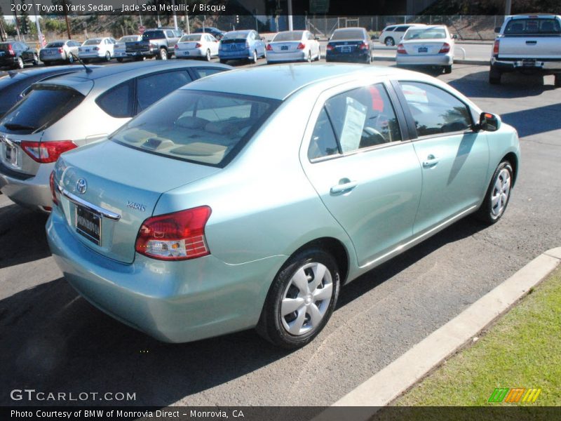 Jade Sea Metallic / Bisque 2007 Toyota Yaris Sedan