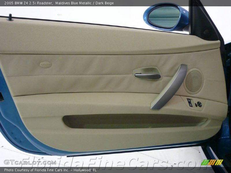 Maldives Blue Metallic / Dark Beige 2005 BMW Z4 2.5i Roadster