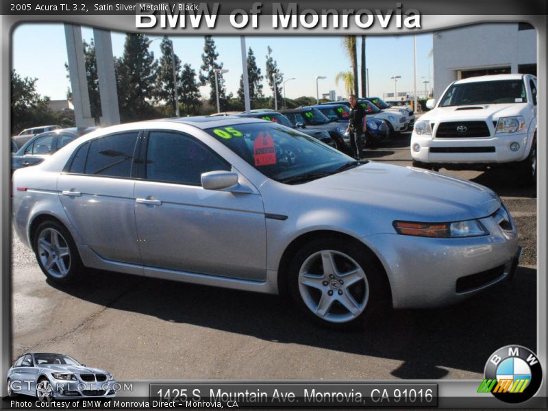 Satin Silver Metallic / Black 2005 Acura TL 3.2