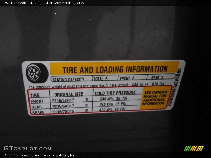 Cyber Gray Metallic / Gray 2011 Chevrolet HHR LT