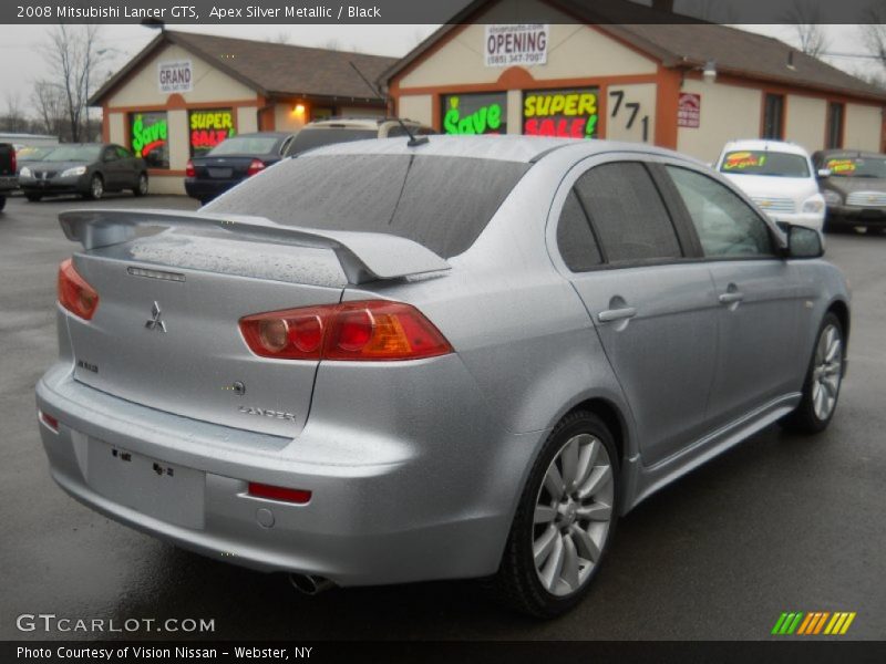 Apex Silver Metallic / Black 2008 Mitsubishi Lancer GTS