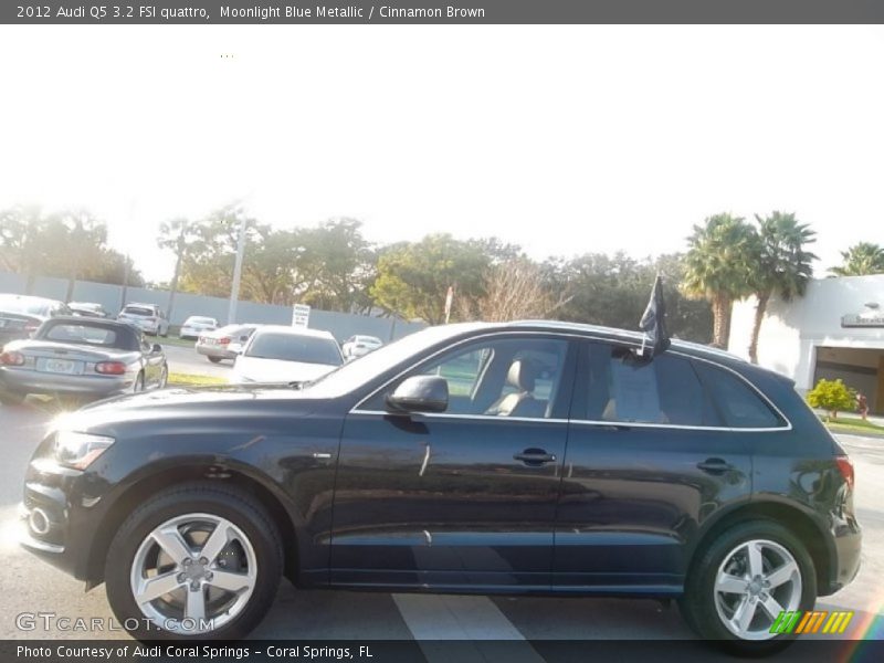 Moonlight Blue Metallic / Cinnamon Brown 2012 Audi Q5 3.2 FSI quattro
