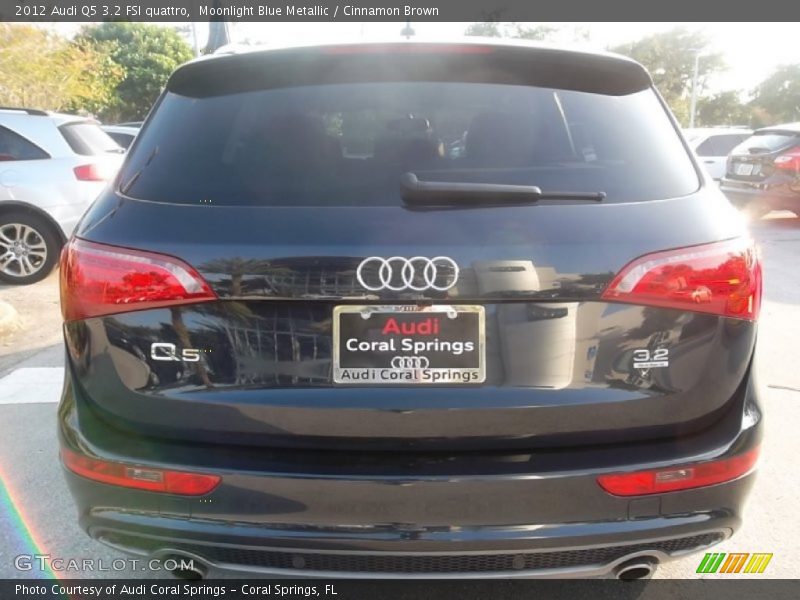Moonlight Blue Metallic / Cinnamon Brown 2012 Audi Q5 3.2 FSI quattro