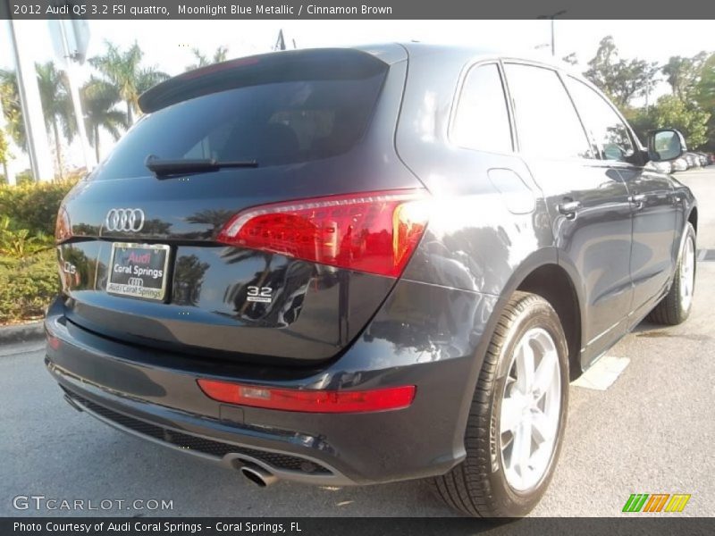 Moonlight Blue Metallic / Cinnamon Brown 2012 Audi Q5 3.2 FSI quattro