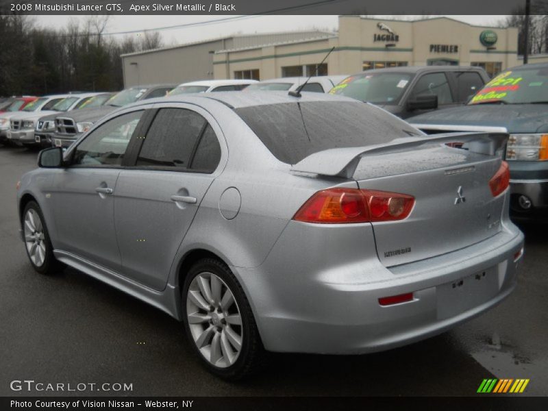 Apex Silver Metallic / Black 2008 Mitsubishi Lancer GTS