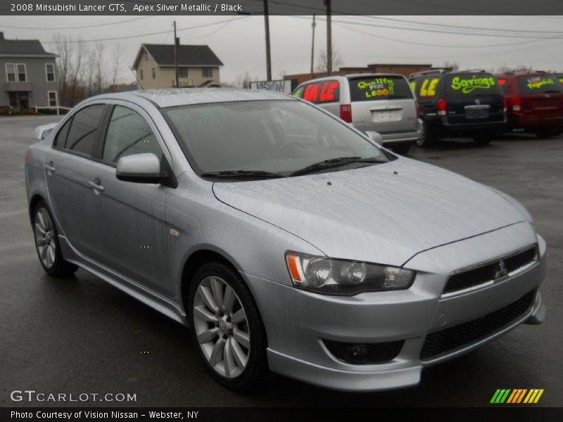 Apex Silver Metallic / Black 2008 Mitsubishi Lancer GTS