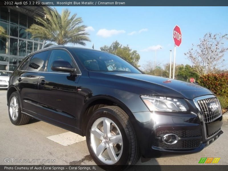 Moonlight Blue Metallic / Cinnamon Brown 2012 Audi Q5 3.2 FSI quattro