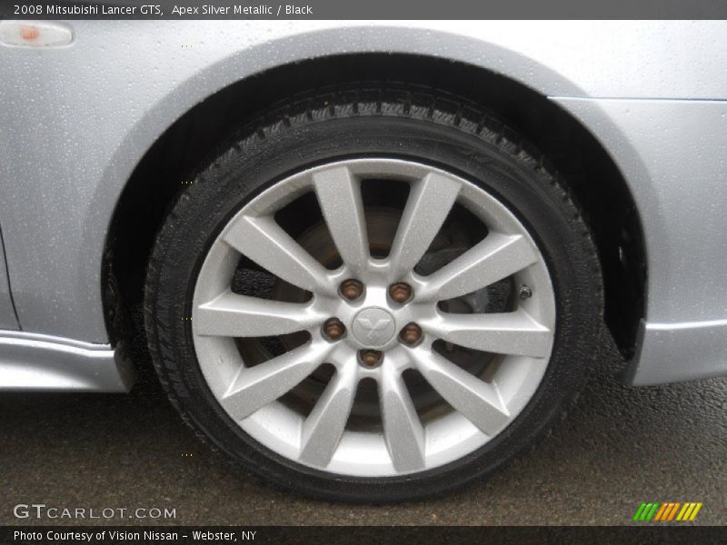 Apex Silver Metallic / Black 2008 Mitsubishi Lancer GTS