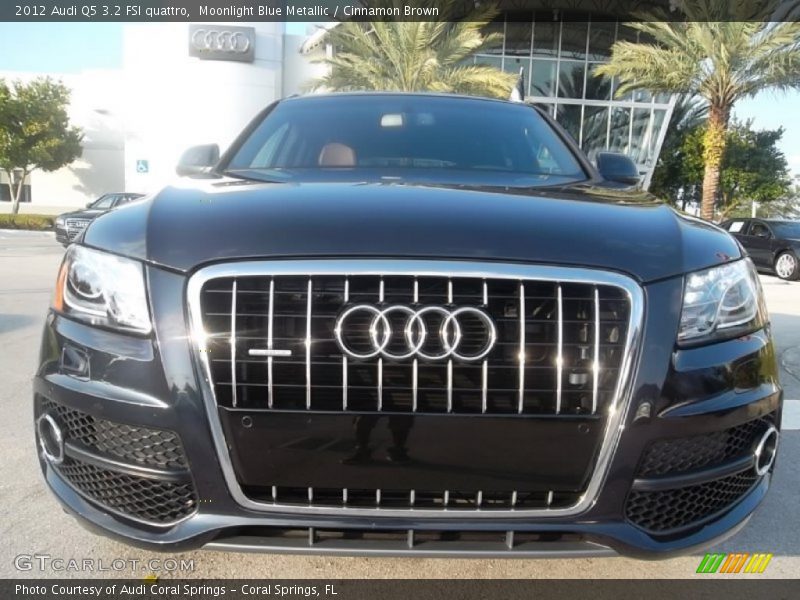 Moonlight Blue Metallic / Cinnamon Brown 2012 Audi Q5 3.2 FSI quattro