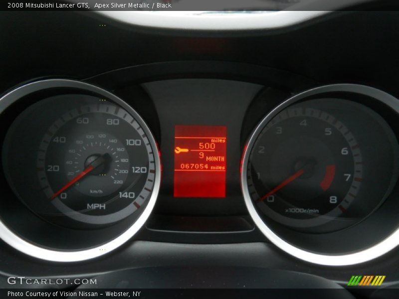 Apex Silver Metallic / Black 2008 Mitsubishi Lancer GTS