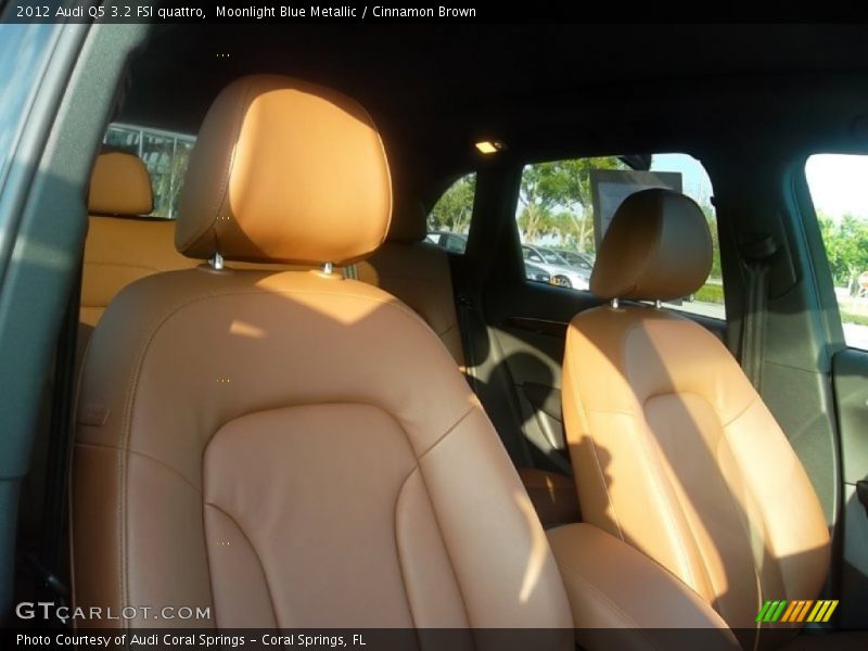 Moonlight Blue Metallic / Cinnamon Brown 2012 Audi Q5 3.2 FSI quattro