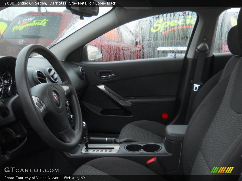 Dark Steel Gray Metallic / Ebony Black 2008 Pontiac G6 Sedan