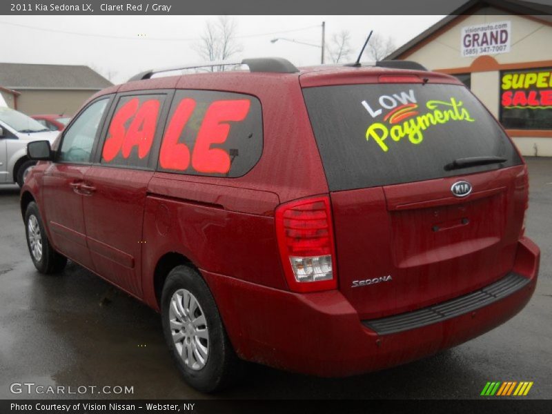 Claret Red / Gray 2011 Kia Sedona LX
