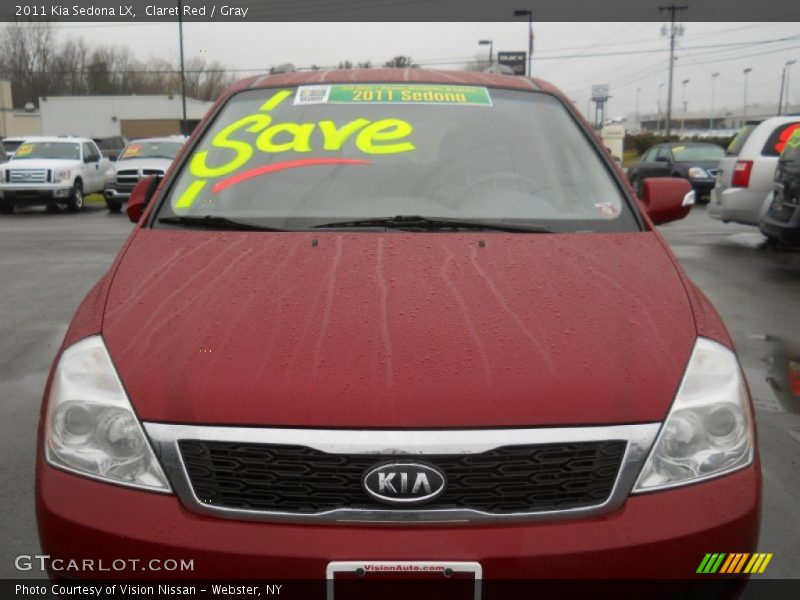 Claret Red / Gray 2011 Kia Sedona LX