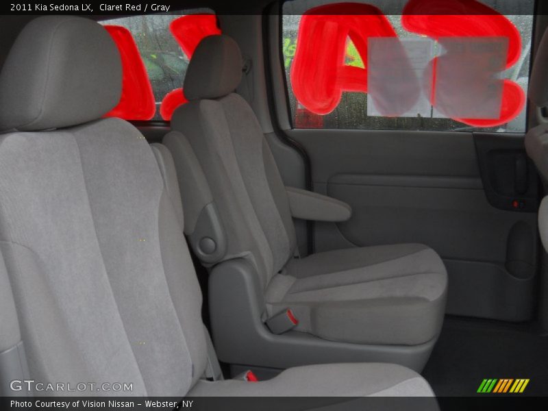 Claret Red / Gray 2011 Kia Sedona LX