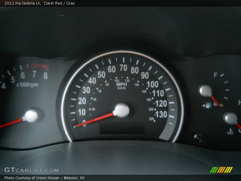 Claret Red / Gray 2011 Kia Sedona LX