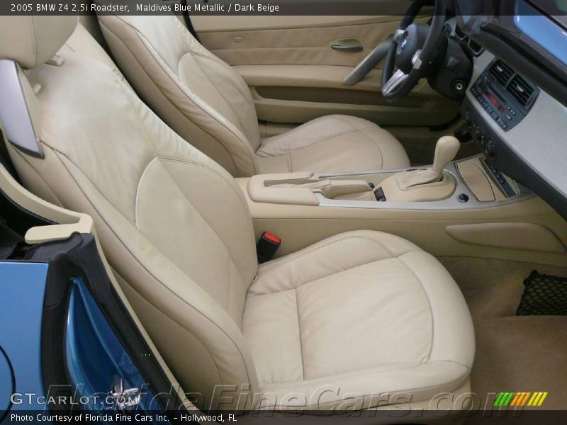 Maldives Blue Metallic / Dark Beige 2005 BMW Z4 2.5i Roadster