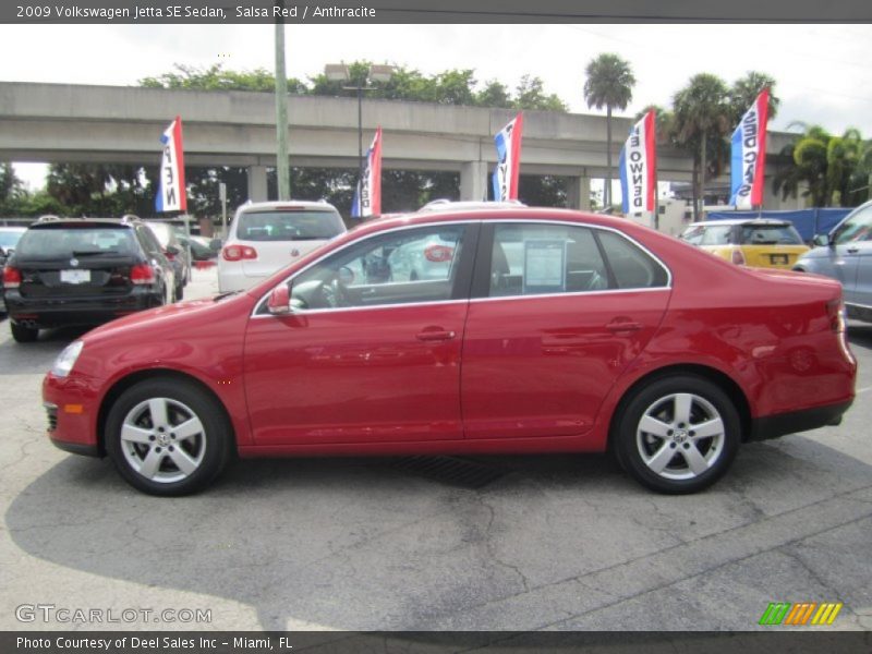 Salsa Red / Anthracite 2009 Volkswagen Jetta SE Sedan