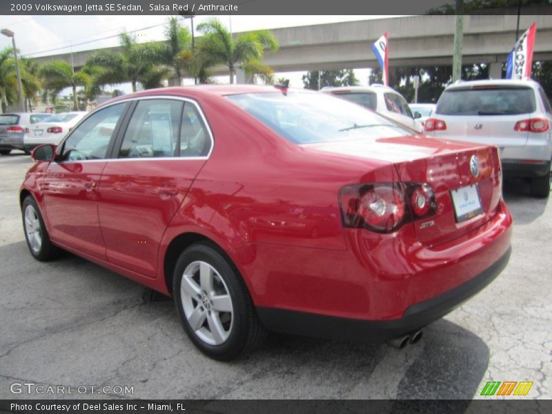 Salsa Red / Anthracite 2009 Volkswagen Jetta SE Sedan