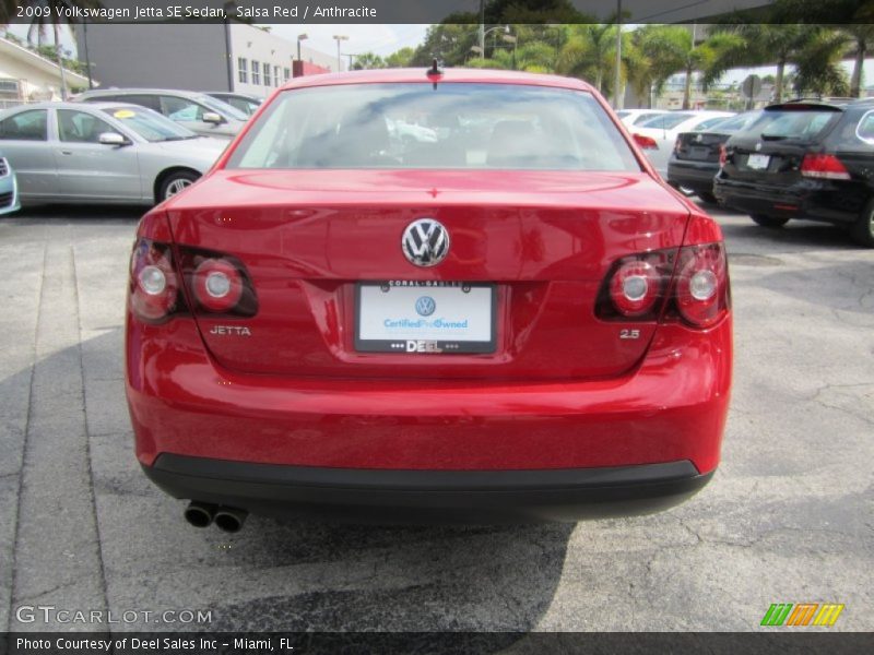 Salsa Red / Anthracite 2009 Volkswagen Jetta SE Sedan