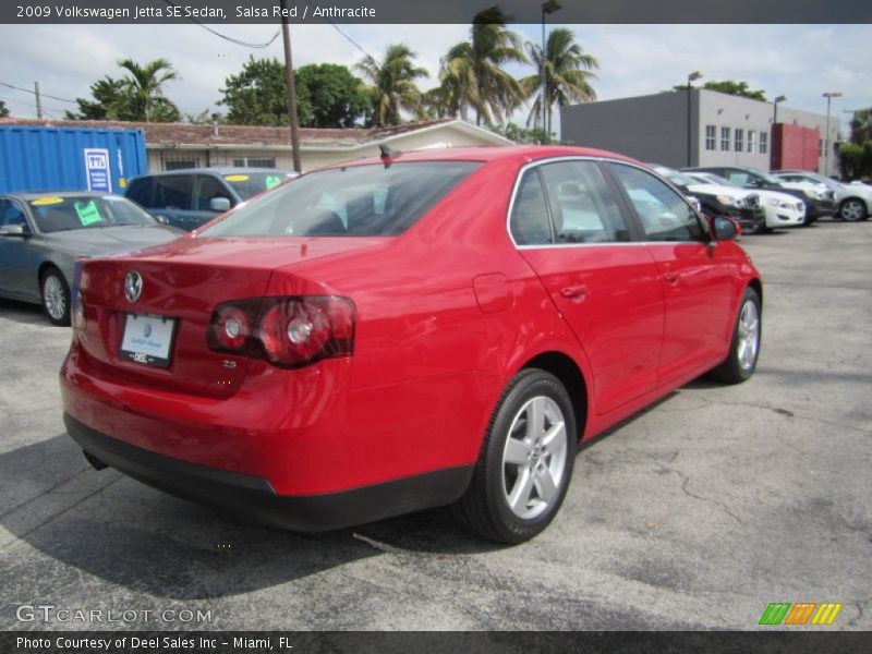 Salsa Red / Anthracite 2009 Volkswagen Jetta SE Sedan