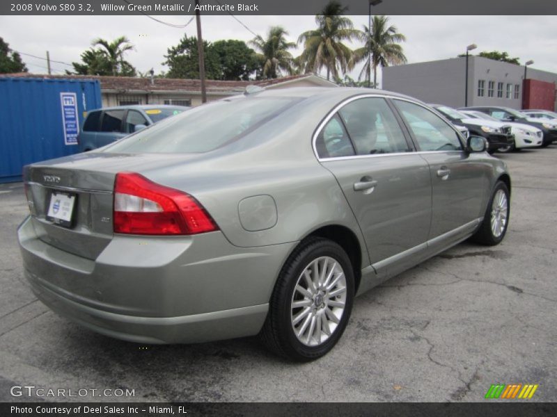 Willow Green Metallic / Anthracite Black 2008 Volvo S80 3.2
