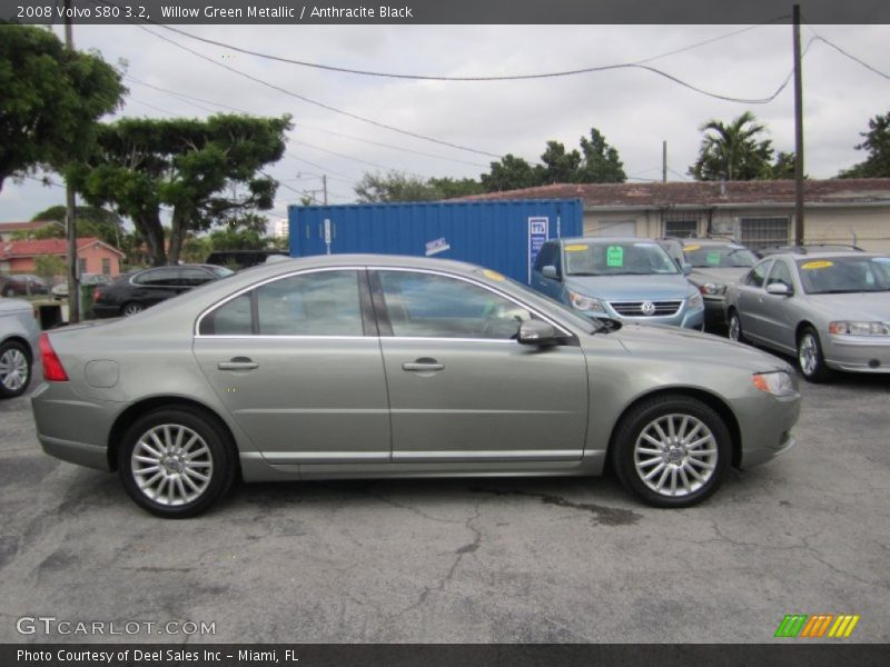 Willow Green Metallic / Anthracite Black 2008 Volvo S80 3.2