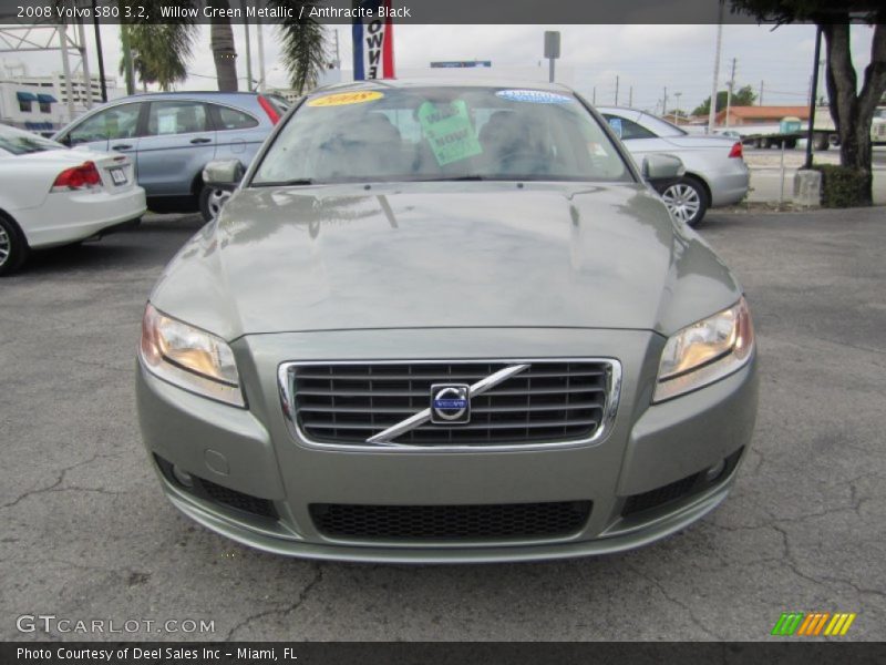 Willow Green Metallic / Anthracite Black 2008 Volvo S80 3.2