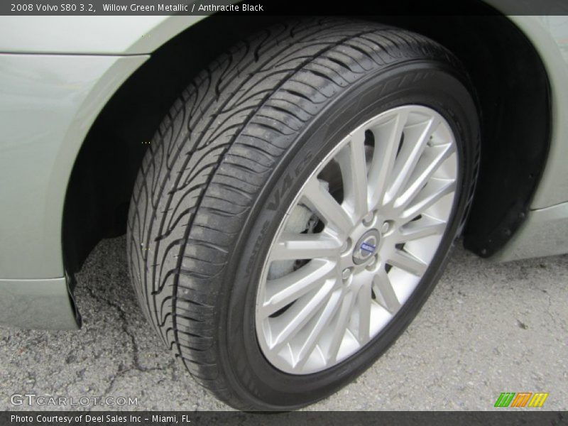 Willow Green Metallic / Anthracite Black 2008 Volvo S80 3.2