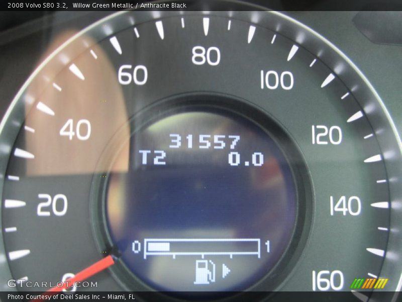 Willow Green Metallic / Anthracite Black 2008 Volvo S80 3.2