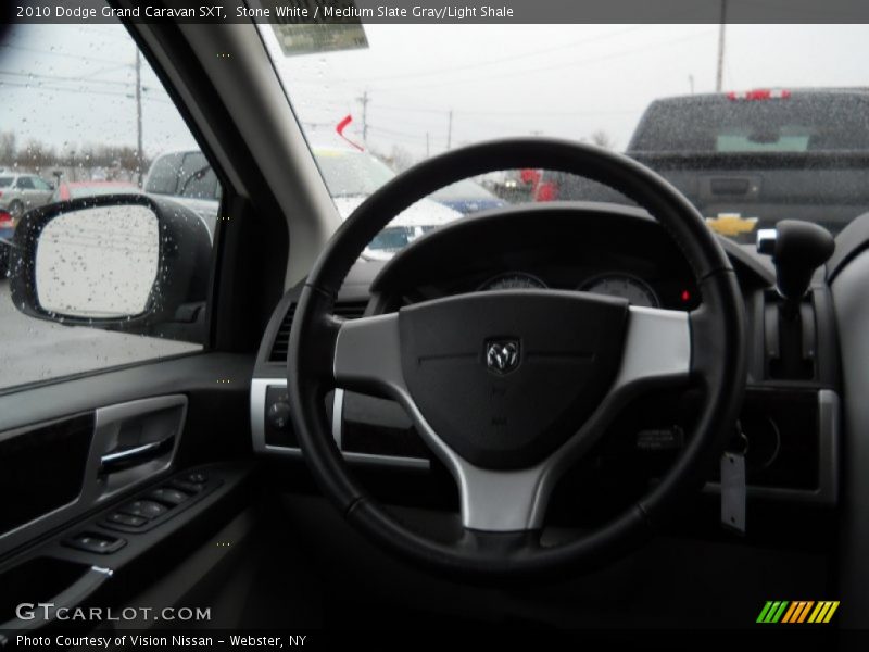 Stone White / Medium Slate Gray/Light Shale 2010 Dodge Grand Caravan SXT