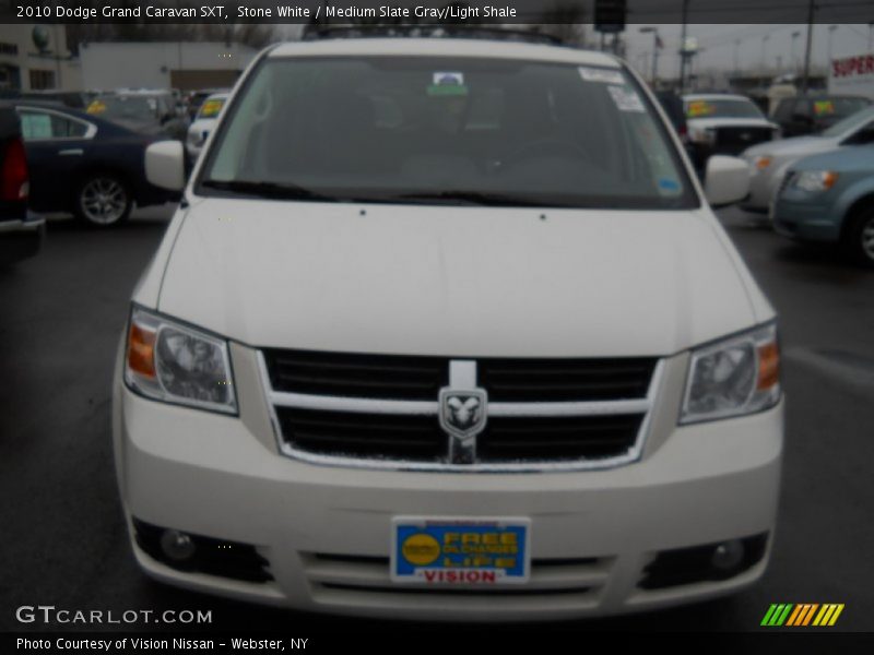 Stone White / Medium Slate Gray/Light Shale 2010 Dodge Grand Caravan SXT