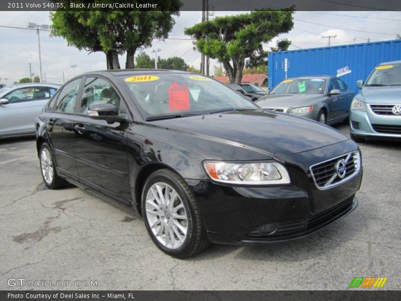 Black / Umbra/Calcite Leather 2011 Volvo S40 T5