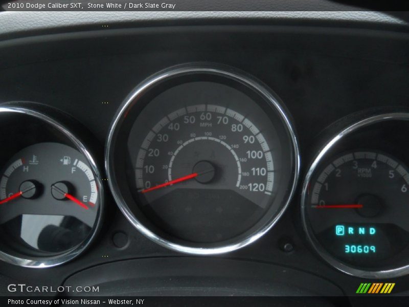 Stone White / Dark Slate Gray 2010 Dodge Caliber SXT