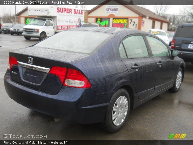 Royal Blue Pearl / Gray 2009 Honda Civic DX-VP Sedan