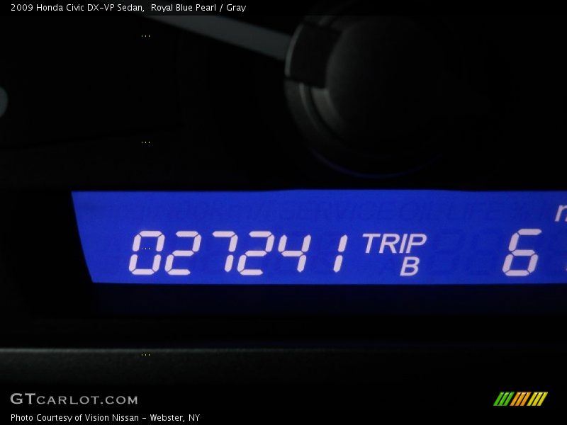Royal Blue Pearl / Gray 2009 Honda Civic DX-VP Sedan