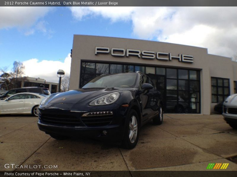 Dark Blue Metallic / Luxor Beige 2012 Porsche Cayenne S Hybrid