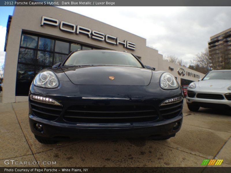 Dark Blue Metallic / Luxor Beige 2012 Porsche Cayenne S Hybrid