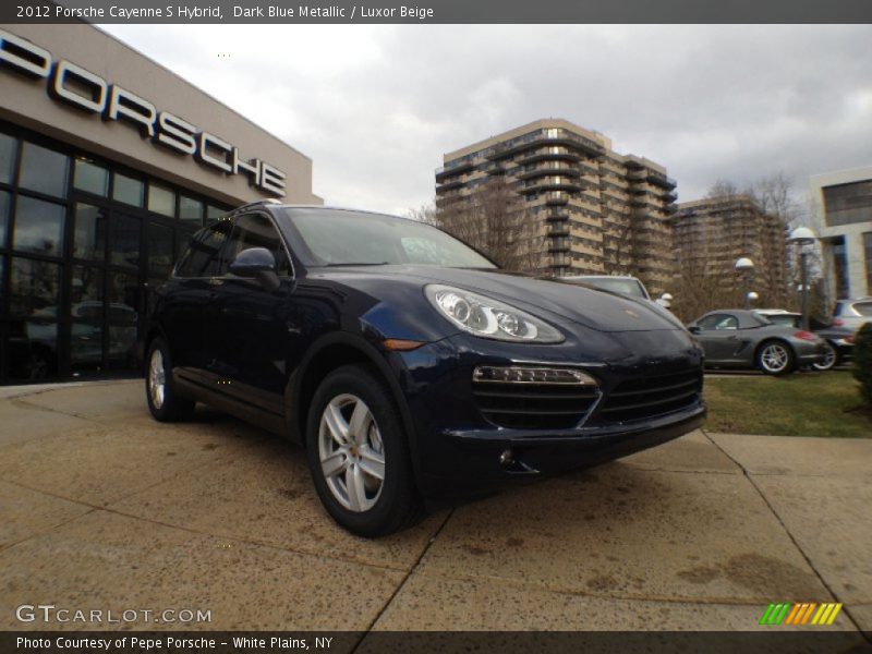 Dark Blue Metallic / Luxor Beige 2012 Porsche Cayenne S Hybrid