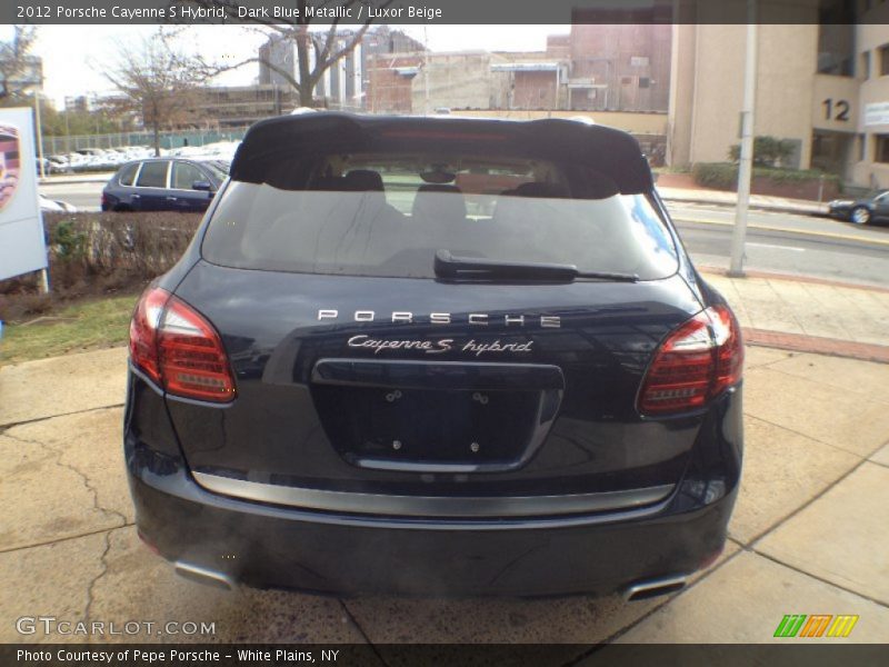 Dark Blue Metallic / Luxor Beige 2012 Porsche Cayenne S Hybrid