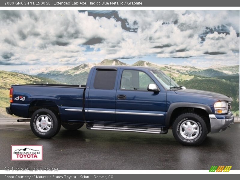 Indigo Blue Metallic / Graphite 2000 GMC Sierra 1500 SLT Extended Cab 4x4