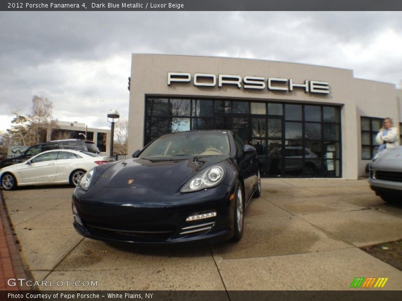 Dark Blue Metallic / Luxor Beige 2012 Porsche Panamera 4