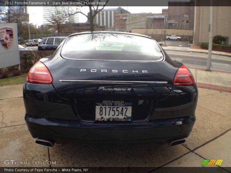 Dark Blue Metallic / Luxor Beige 2012 Porsche Panamera 4