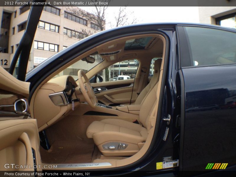 Dark Blue Metallic / Luxor Beige 2012 Porsche Panamera 4