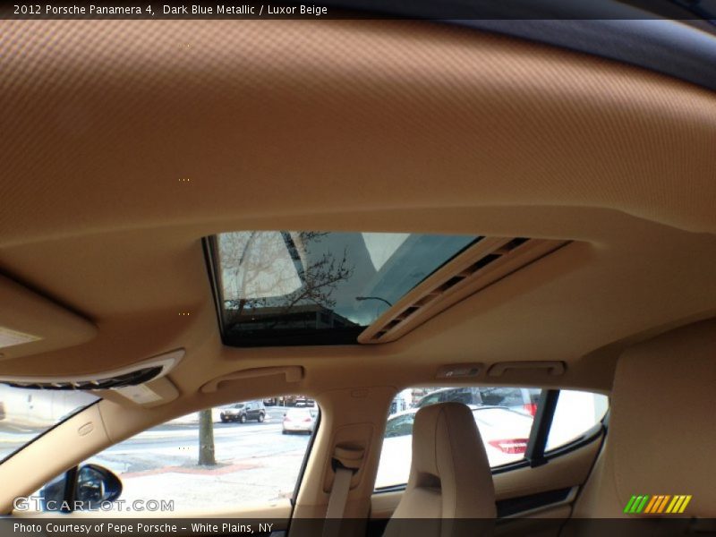 Dark Blue Metallic / Luxor Beige 2012 Porsche Panamera 4