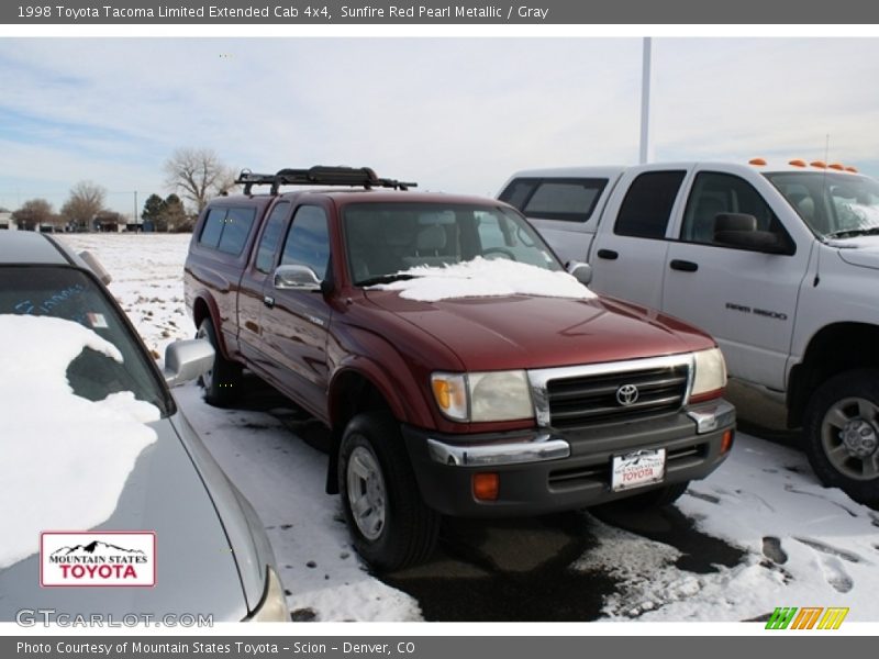 Sunfire Red Pearl Metallic / Gray 1998 Toyota Tacoma Limited Extended Cab 4x4