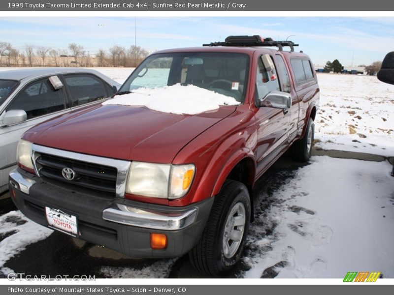 Sunfire Red Pearl Metallic / Gray 1998 Toyota Tacoma Limited Extended Cab 4x4